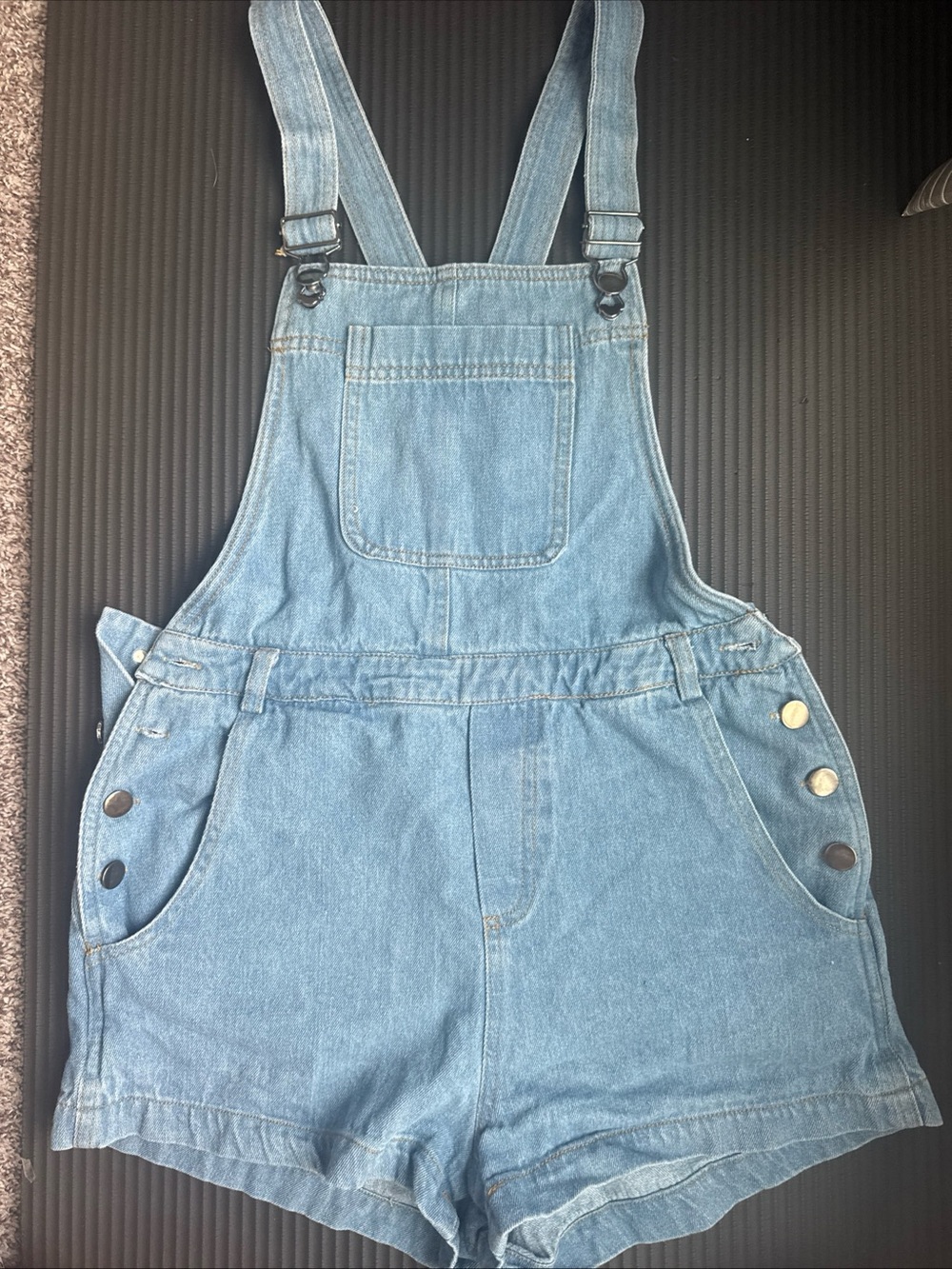 Light Blue Denim women’s Short Overalls